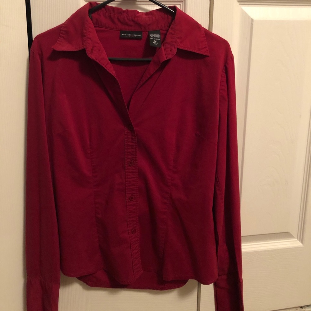 New York and Co red dress shirt